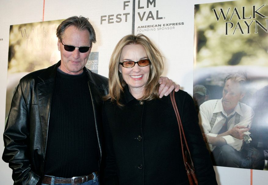 FILE- This April 26, 2006 file photo shows Sam Shepard and Jessica Lange as they arrive to the premiere of his new movie, "Walker Payne," during the Tribeca Film Festival in New York. Jessica Lange and Sam Shepard have separated after nearly 30 years together. A publicist for Lange confirmed the split Monday. People magazine first reported the separation, reporting that the two concluded their relationship almost two years ago. (AP Photo/Diane Bondareff, FILE)