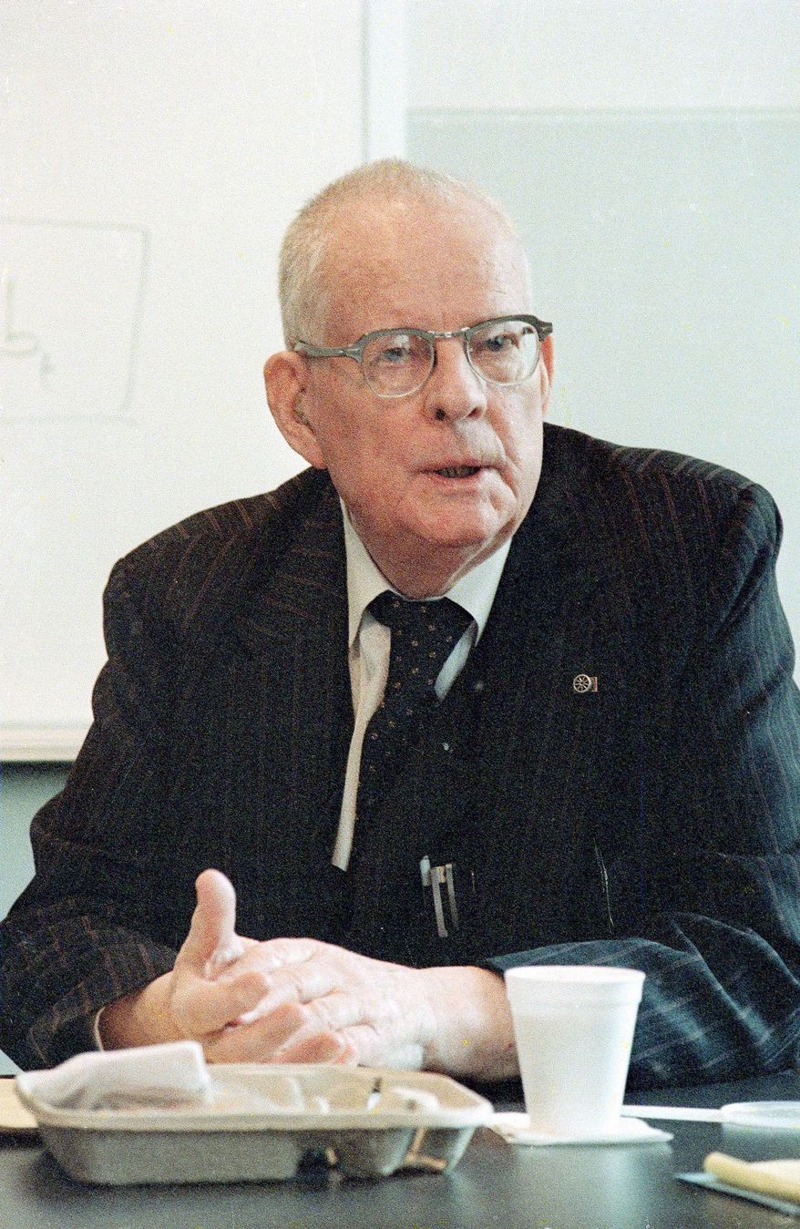 TRANSFORMATIVE: Management guru W. Edwards Deming, seen here in February 1987, found an eager student during the last years of his life in the 1990s in Newt Gingrich. (Associated Press)