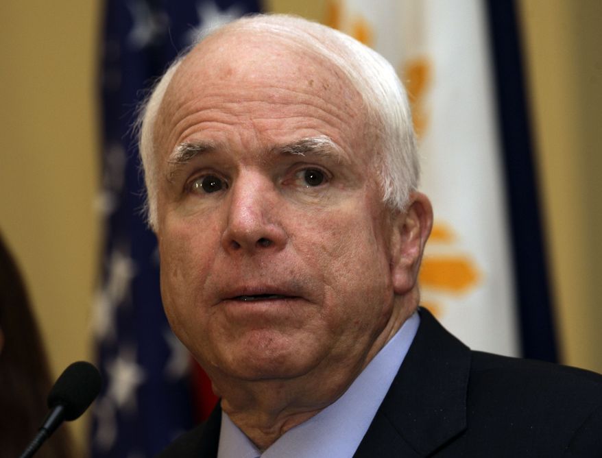 **FILE** Sen. John McCain, Arizona Republican (Associated Press)
