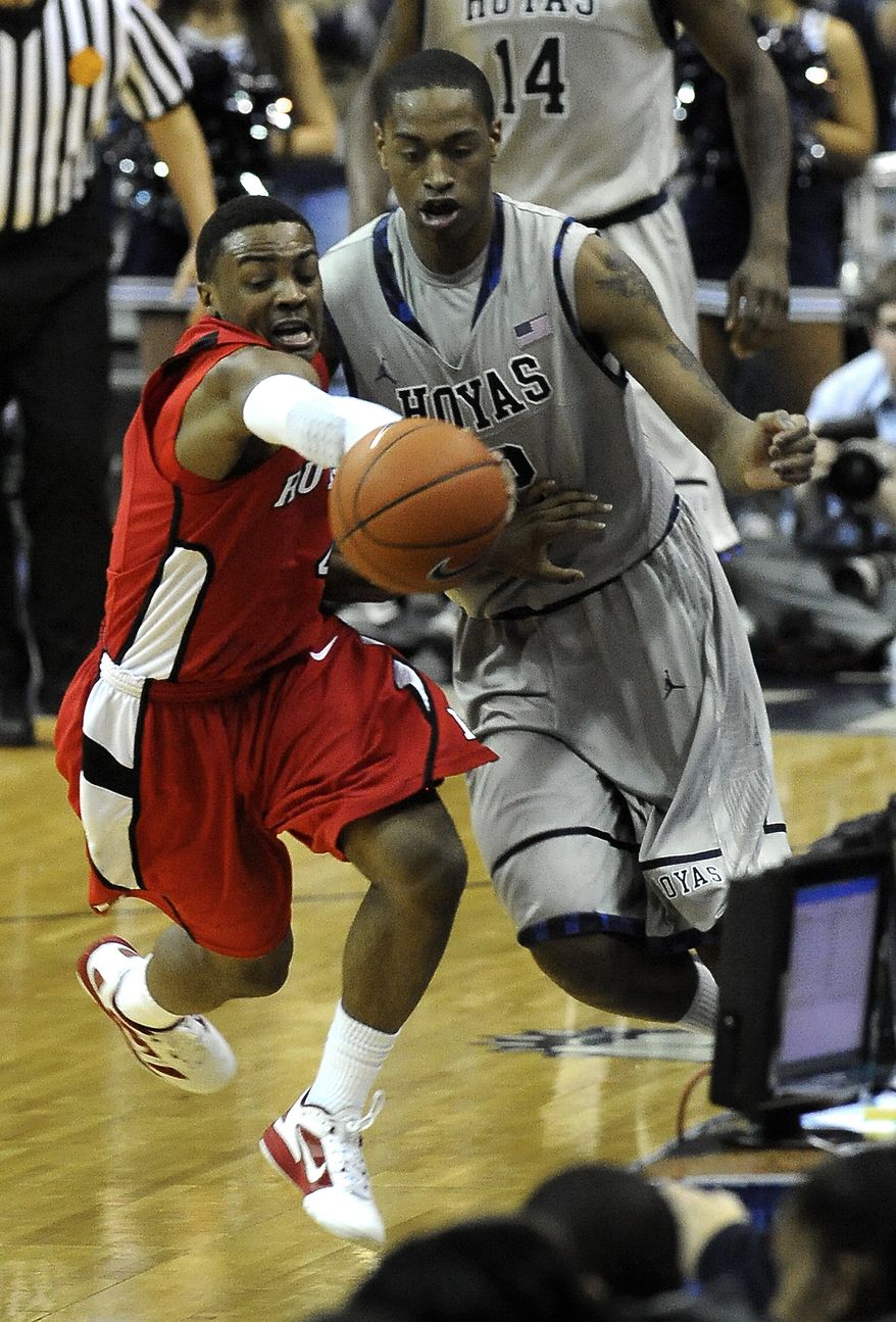Georgetown Hoyas freshman forward Greg Whittington is averaging 3.2 points, 2.7 rebounds and 0.7 assists per game. (AP Photo/Richard Lipski)