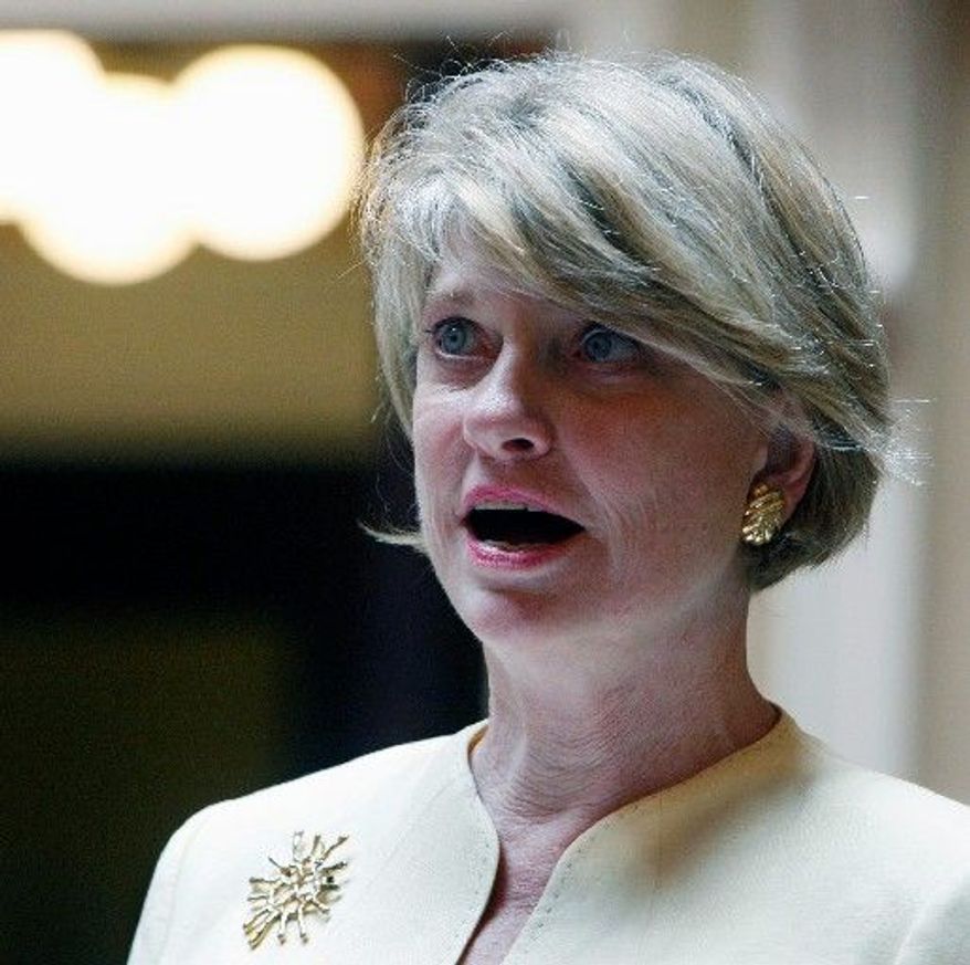 Virginia state Sen. Janet D. Howell, Fairfax Democrat, took a novel approach Wednesday in an unsuccessful attempt to derail abortion-related legislation. (Associated Press)