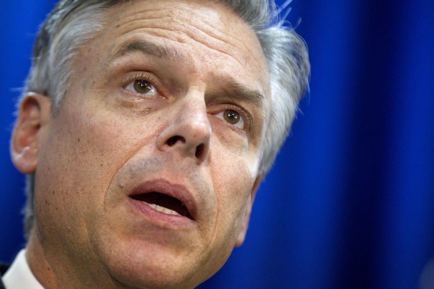 Former Utah Gov. Jon Huntsman is shown here on the 2012 presidential campaign trail, when he made a bid for the White House. (Associated Press)