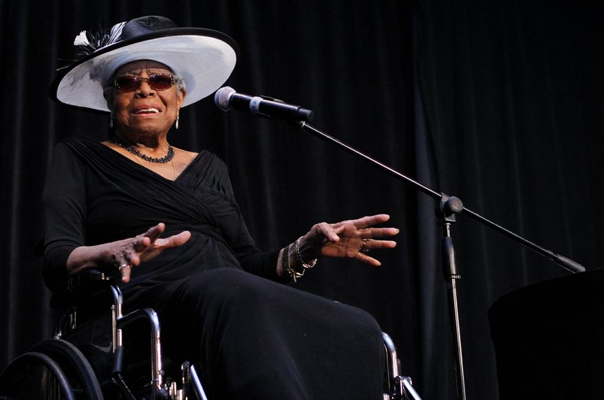 ** FILE ** Poet Maya Angelou. (Charlotte Observer via Associated Press)