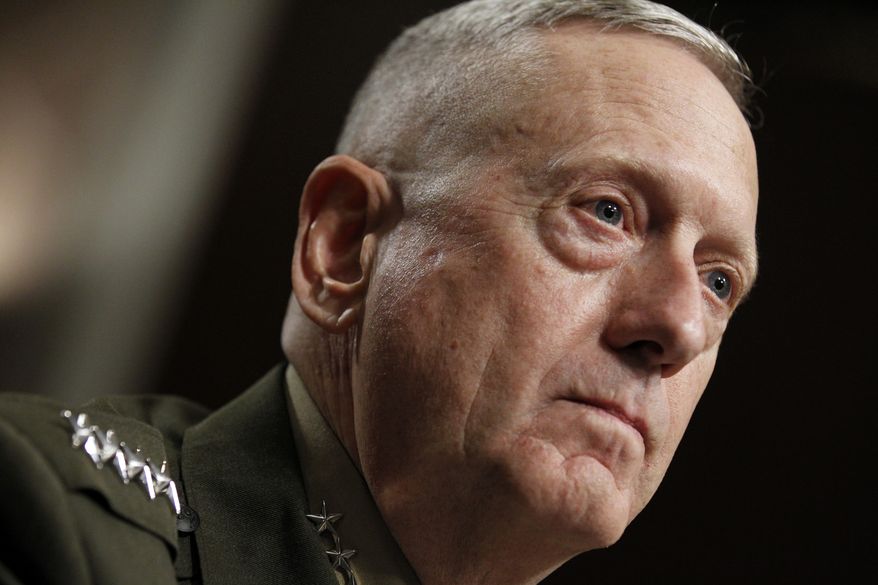 **FILE** Marine Corps Gen. James Mattis testifies July 10, 2010, on Capitol Hill before the Senate Armed Services Committee. (Associated Press)