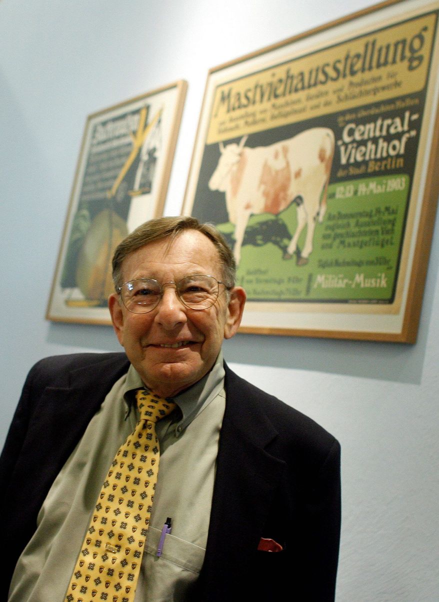 Peter Sachs fought a battle in courts to reclaim posters collected by his father that were taken by the Gestapo and eventually ended up in a Berlin museum. (Associated Press)