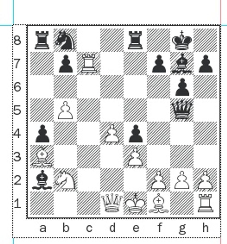 Cherednichenko-Cabarkapa after 16...Rxc7.