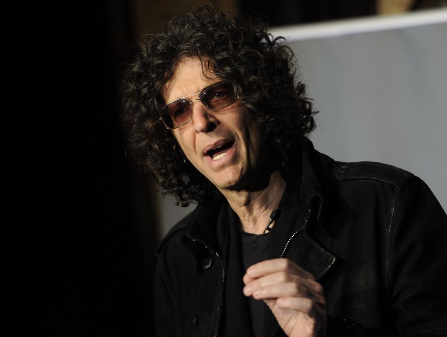 SiriusXM satellite radio talk show host Howard Stern speaks to the media about his new role as a judge on "America's Got Talent" at the Friars Club on Thursday, May 10, 2012 in New York. (AP Photo/Evan Agostini)