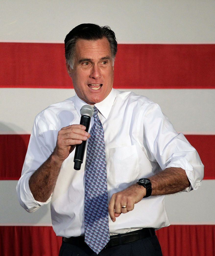 Mitt Romney has invoked the 10th Amendment to defend why he signed a state-level health law as governor of Massachusetts in 2006, only to oppose a similar program now at the federal level. (Associated Press)