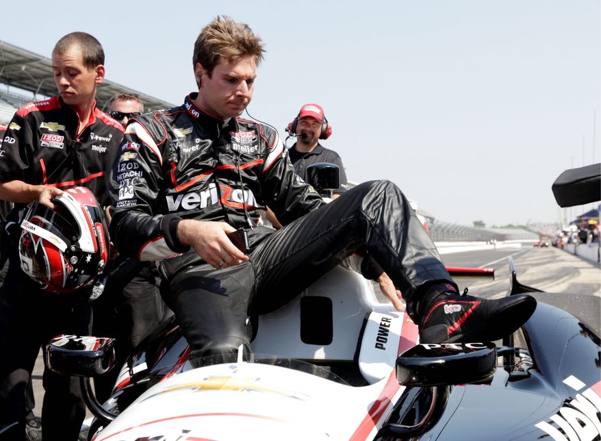 Will Power has 15 victories and 20 poles in 44 career starts for Penske Racing. He will win his first Indianapolis 500 if he takes the checkered flag at the Brickyard on Sunday. (Associated Press)