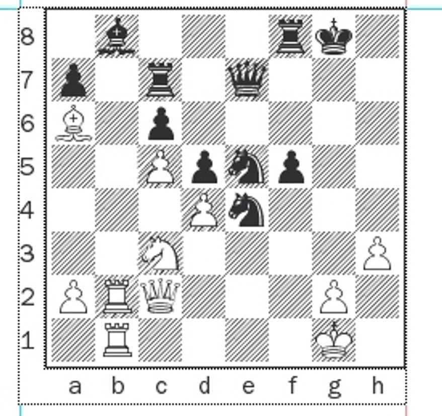 Gelfand-Anand, Rapid Game 3, after 25...Nxe5.