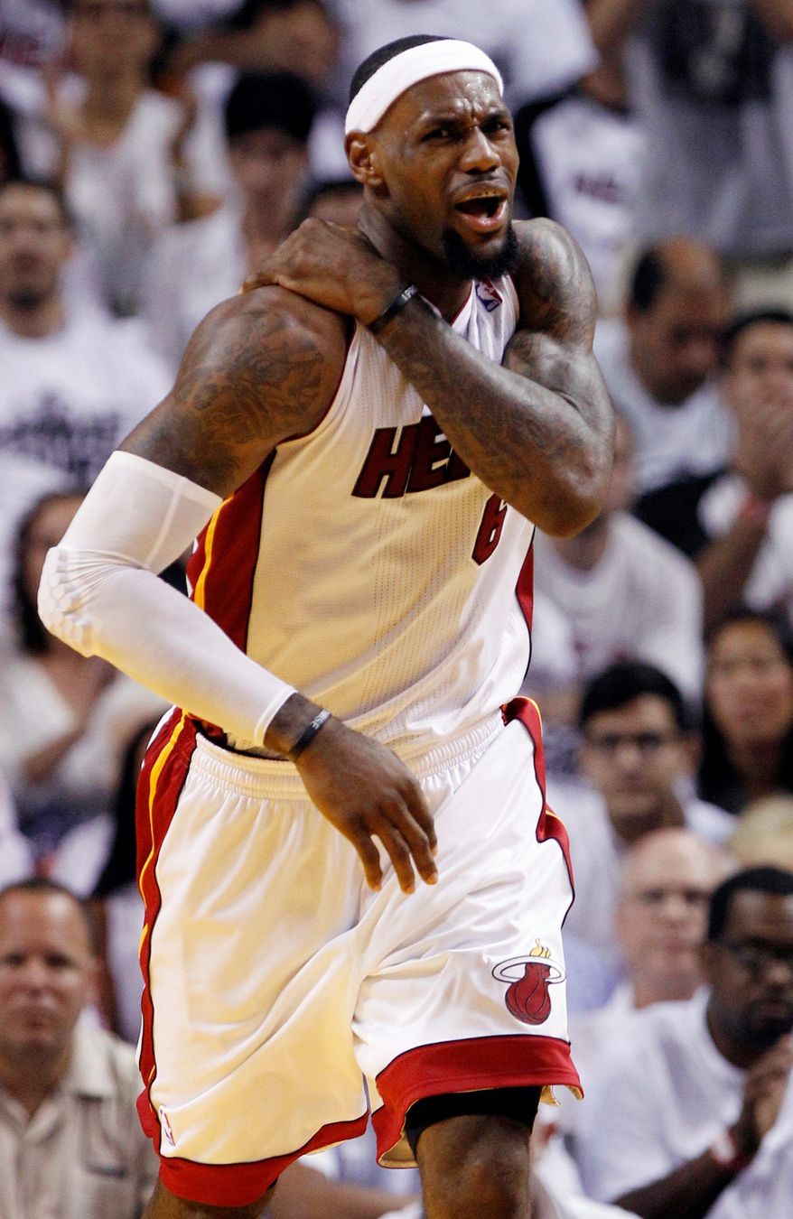 ASSOCIATED PRESS
LeBron James might have seen the Eastern Conference finals slip from his grasp when Boston won 94-90 in Miami in Game 5.
