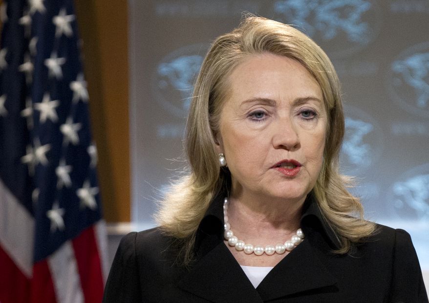 ** FILE ** Secretary of State Hillary Rodham Clinton. (Associated Press)