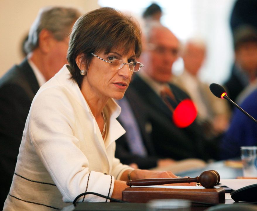 University Rector Helen E. Dragas reportedly told former university president Teresa Sullivan on June 8 that she had enough votes on the board to remove her and that Ms. Sullivan could either resign or be fired.(Associated Press)