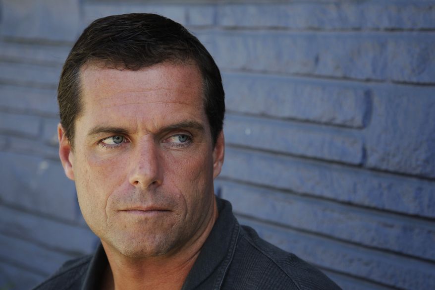 William Lynch, pictured in San Francisco on Monday, June 18, 2012, is charged with felony assault and elder abuse against a priest who Mr. Lynch says abused him as a child. (AP Photo/Paul Sakuma)