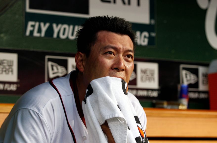 Nationals right-hander Chien-Ming Wang has a 6.62 ERA in his four starts. In five appearances overall, he's 2-3 with a 6.10 ERA. He was demoted to the bullpen after Tuesday's rocky outing against Tampa Bay. (Associated Press)