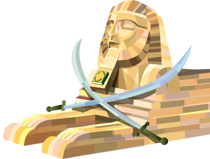 Illustration: Egypt by Linas Garsys for The Washington Times