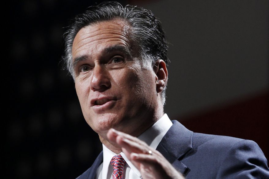 **FILE** Republican presidential candidate Mitt Romney speaks June 21, 2012, in Orlando, Fla. (Associated Press)