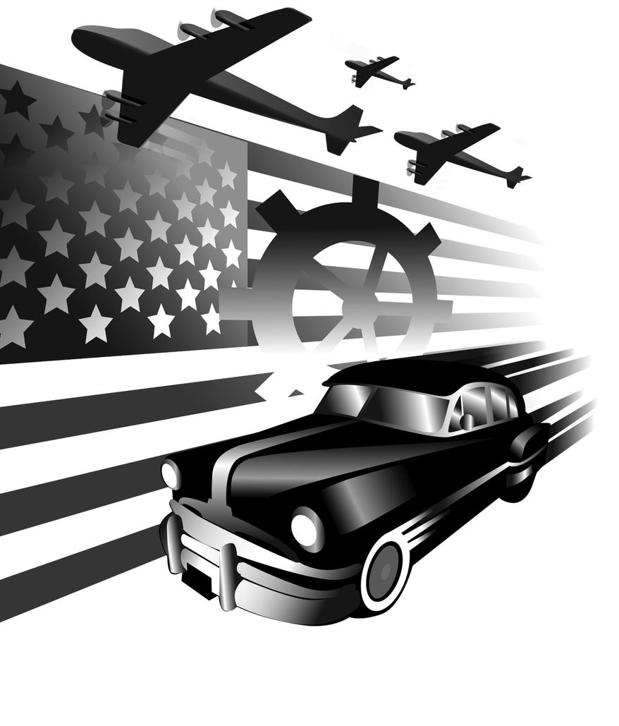 Illustration American Cars by Linas Garsys for The Washington Times