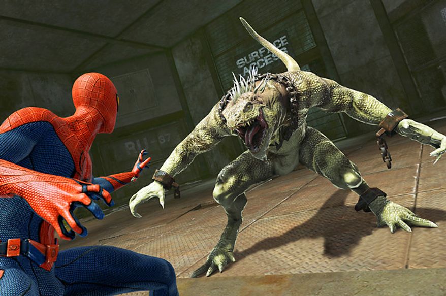 Spidey faces off against the Iguana in the video game The Amazing Spider-Man.
