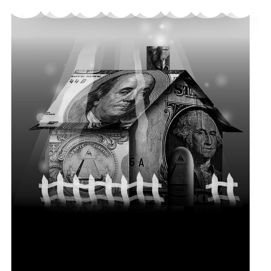 Illustration Mortgage Shortage by Linas Garsys for The Washington Times