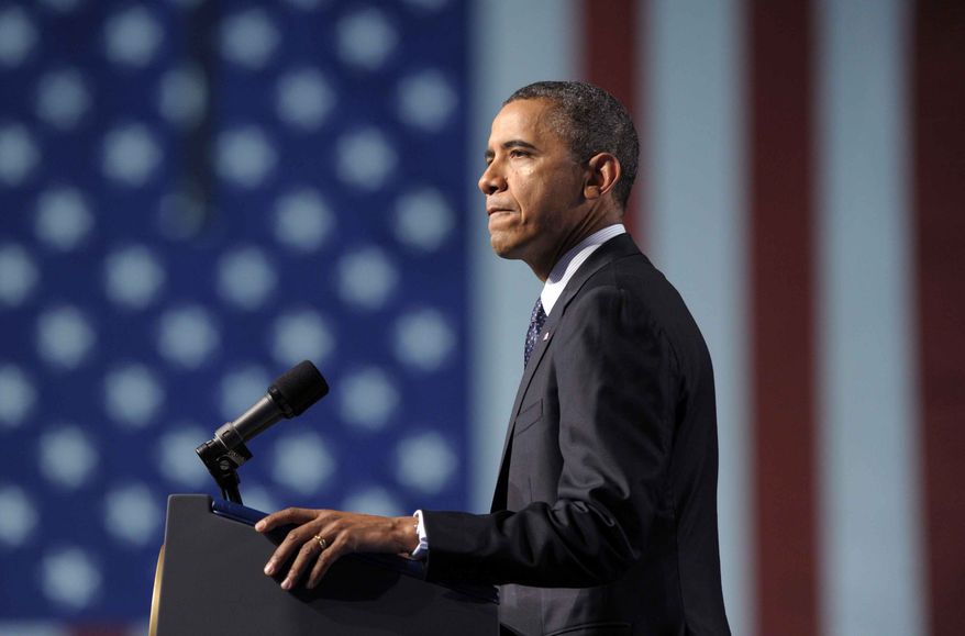 President Obama speaks July 23, 2012, at the 113th National Convention of the VFW in Reno, Nev. (Associated Press)