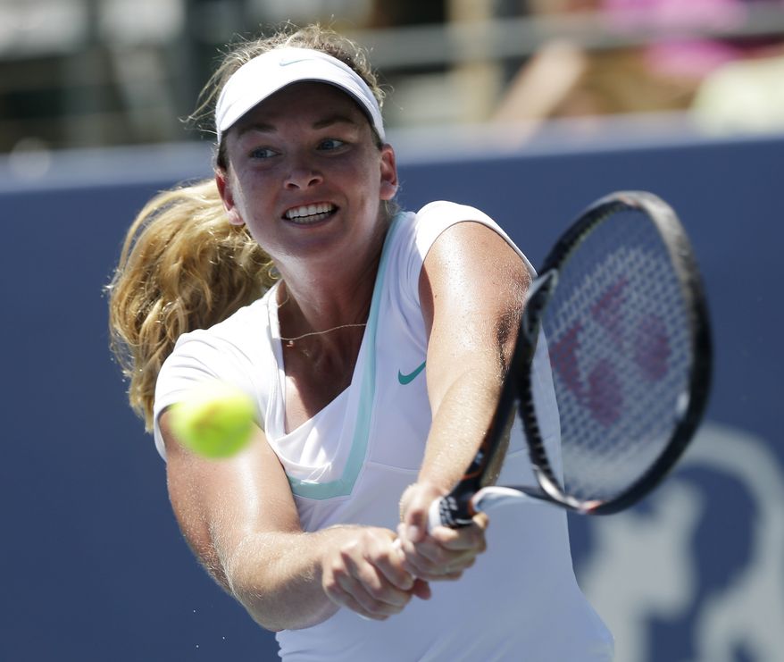 Coco Vandeweghe is one of three United States women in the quarterfinals at the Citi Open. None of them are older than 23 years old. (AP Photo/Marcio Jose Sanchez)
