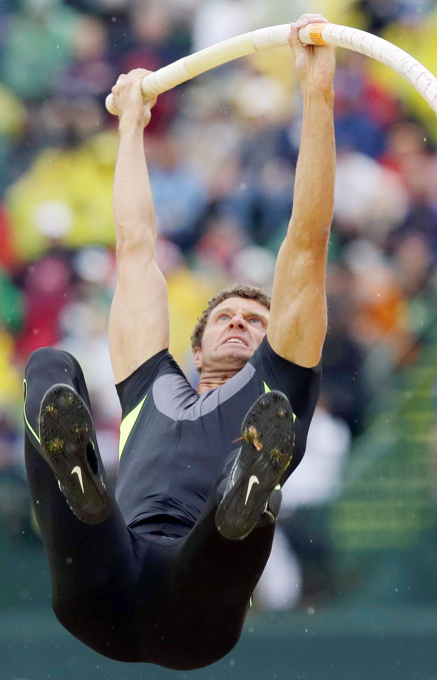 Favored to win a medal, pole vaulter Brad Walker failed to qualify for the final at the Beijing Olympics. He wants to put that disappointment behind him in London. (Associated Press)