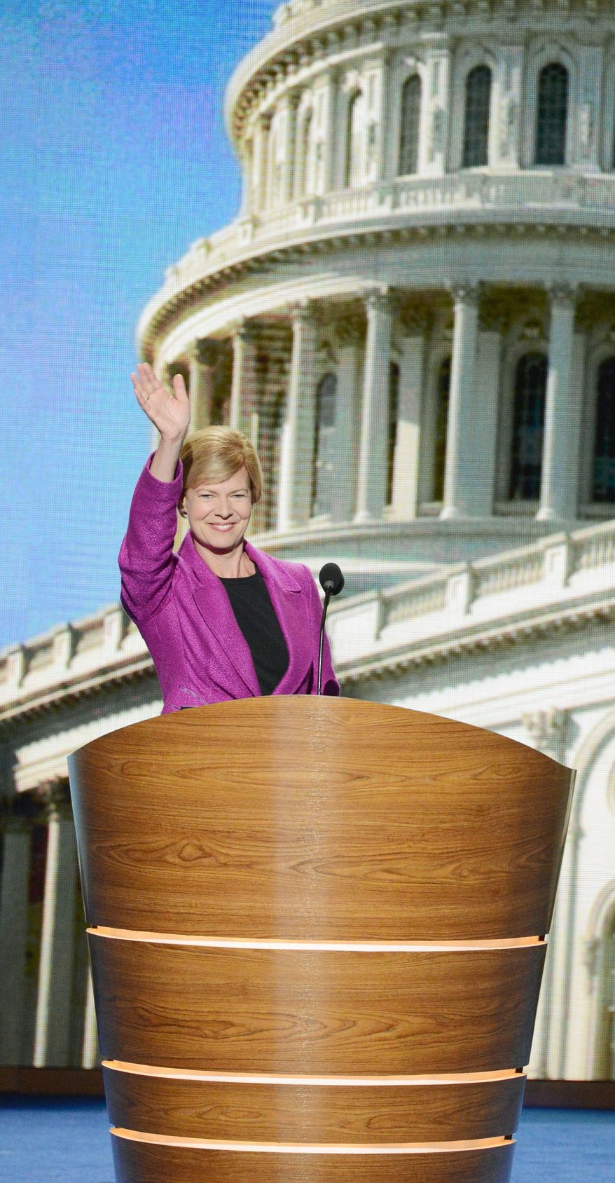 Rep. Tammy Baldwin of Wisconsin is running against former Gov. Tommy Thompson for the U.S. Senate. Their race is important to whether Democrats maintain their majority in the Senate. (Andrew Geraci/The Washington Times)