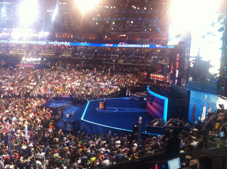 Navy Times is reporting that the backdrop photo of warships behind some of the speakers at Democrats' nominating convention last week actually showed Russian ships, not American ones. (The Washington Times)