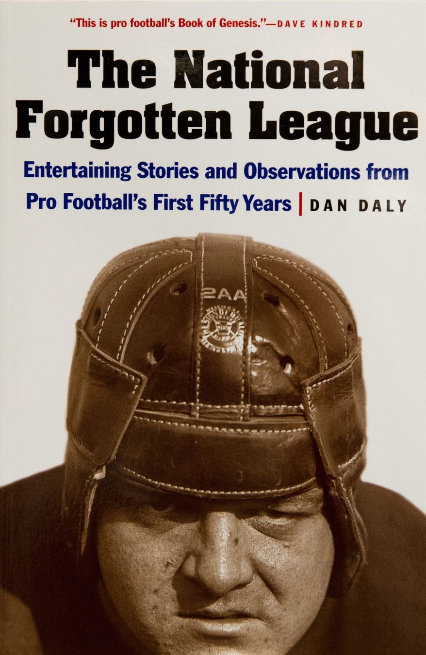 Cover of the book The National Forgotten League by Dan Daly, in Washington, D.C.,Tuesday, September 11, 2012. (Rod Lamkey Jr./The Washington Times)