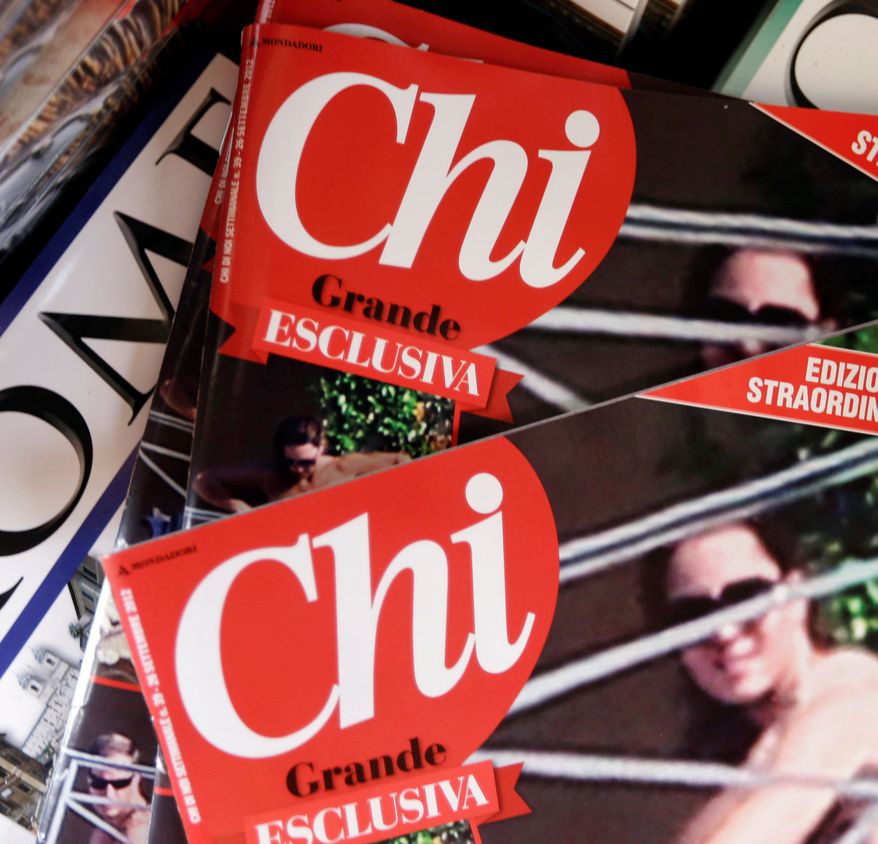 The Italian magazine Chi released Monday features 26 pages of revealing photos of the duchess. (Associated Press)