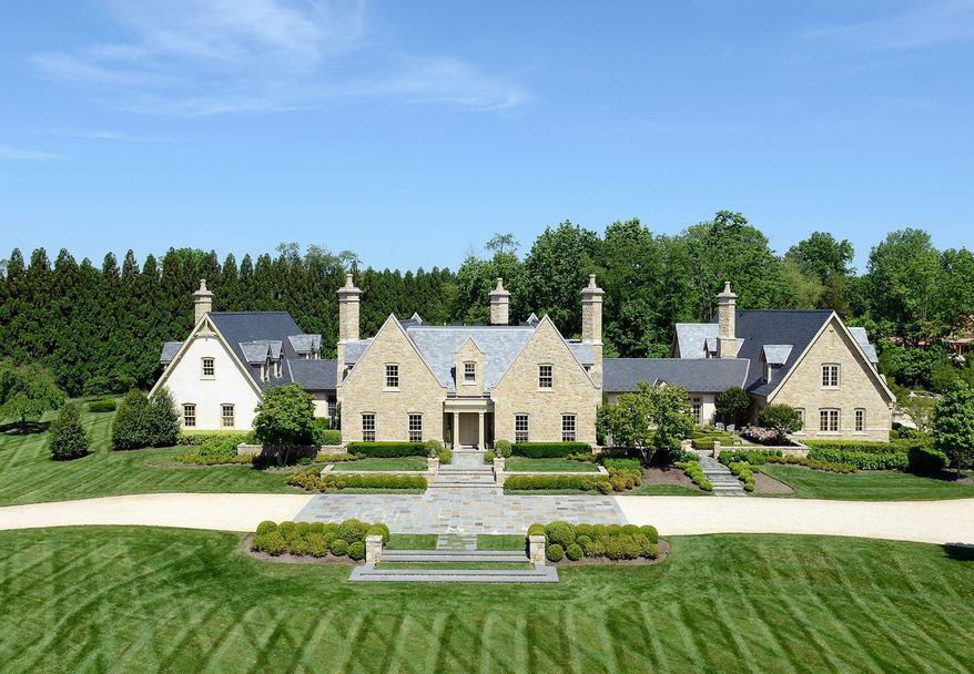 The Alderley Estate at 576 Innsbruck Ave. in Great Falls is on the market for $8,750,000. The manor home, built in 2007, sits on 5 acres and has six bedrooms, seven full baths and two powder rooms.