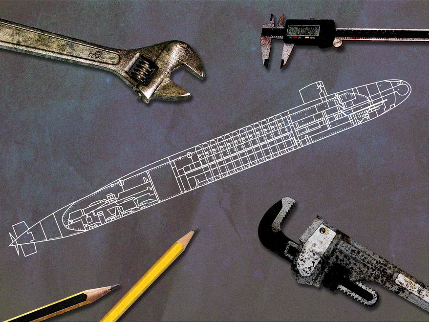 Illustration Submarine Upgrade by Greg Groesch for The Washington Times
