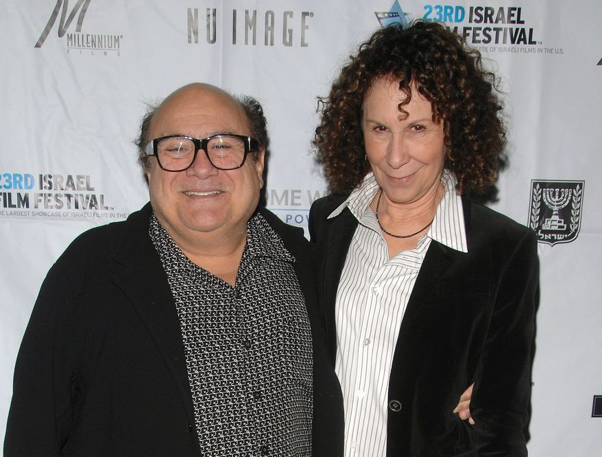 Actors Danny DeVito and Rhea Perlman attend the opening night of the 23rd annual Israel Film Festival at the Ziegfeld Theatre in New York in 2008. (AP Photo/Peter Kramer)