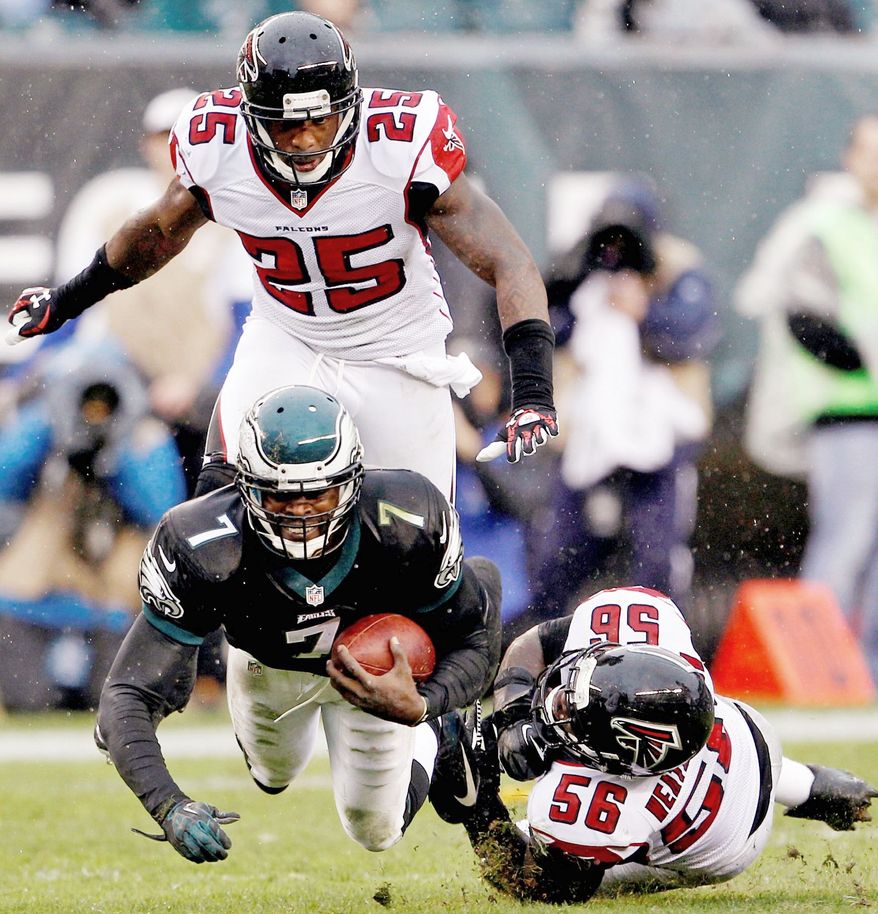 Quarterback Michael Vick has thrown eight interceptions as the Eagles have stumbled to a 3-4 start. Philadelphia may soon turn to Nick Foles. (Associated Press)