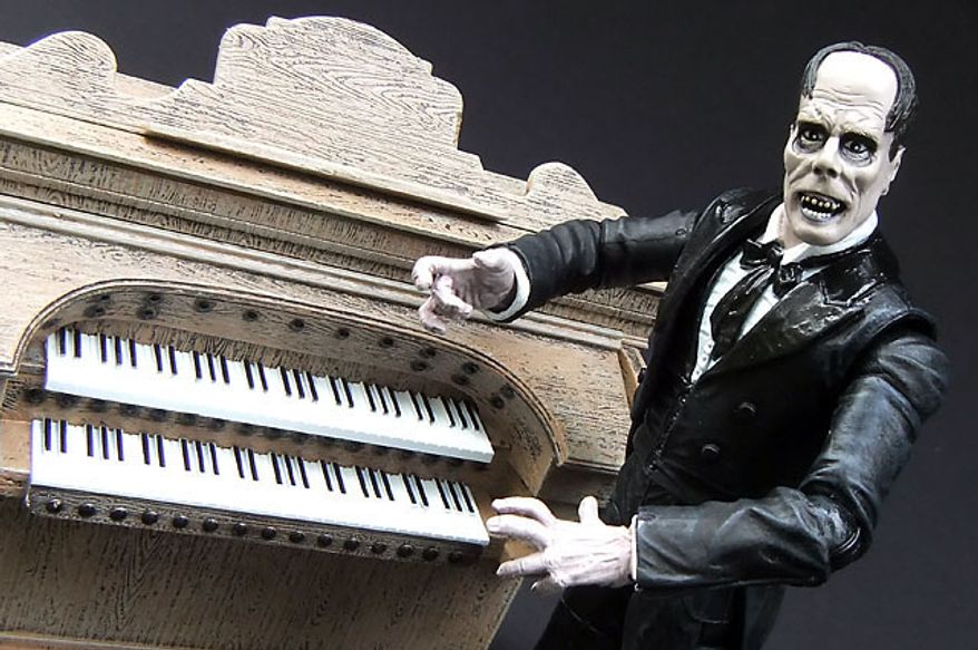 Diamond Select Toys's The Phantom of the Opera figure includes an organ. (Photograph by Joseph Szadkowski / The Washington Times)