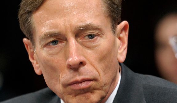 **FILE** CIA Director David Petraeus testifies Feb. 2, 2012, on Capitol Hill in Washington. (Associated Press)