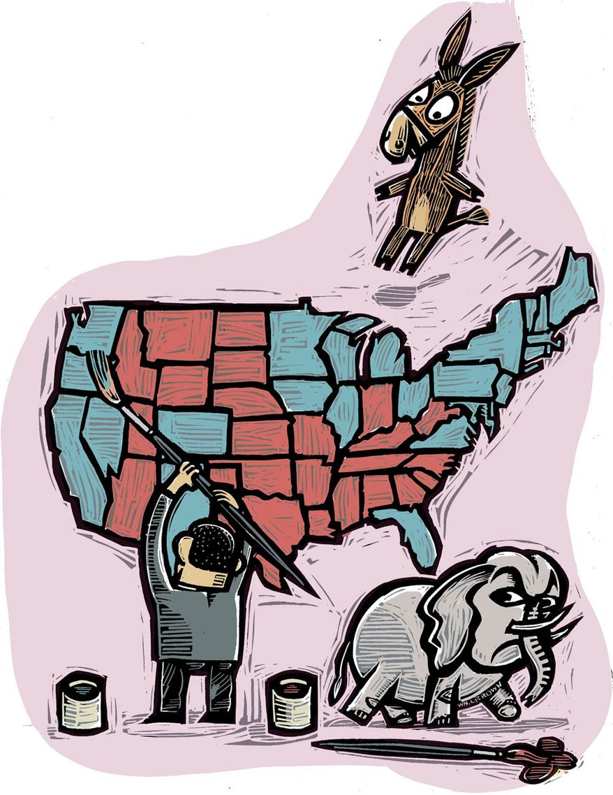 Illustration: Election by William Brown for The Washington Times