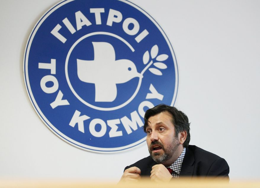 Nikitas Kanakis, president of the Greek section of Doctors of the World. (Associated Press)