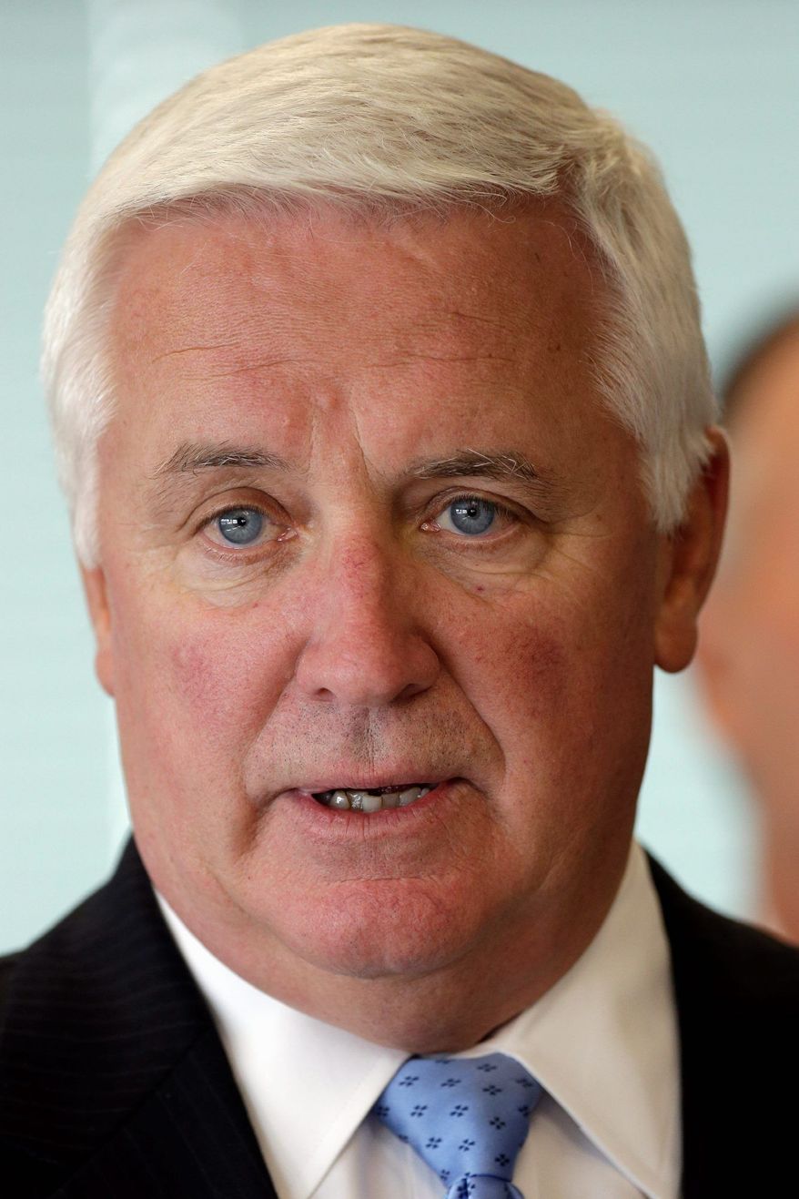 Pennsylvania Democrats are already lining up to take on first-term Gov. Tom Corbett, a Republican, in 2014. (Associated Press)