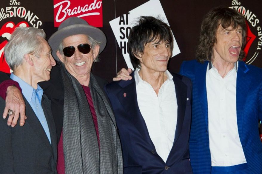 Charlie Watts, Keith Richards, Ronnie Wood and Mick Jagger, from the British rock band, The Rolling Stones. (Associates Press)