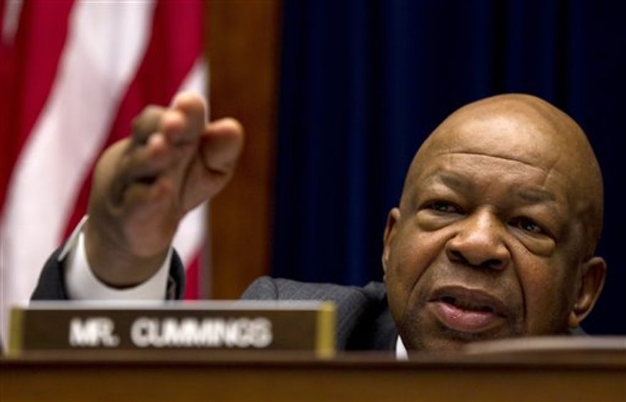 **FILE** Rep. Elijah E. Cummings Maryland Democrat (Associated Press)