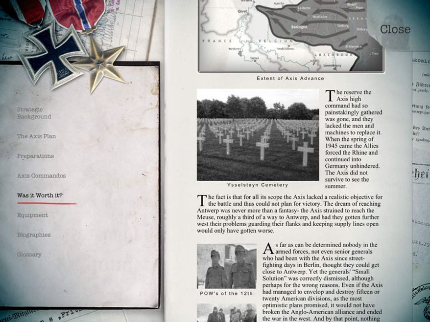 Learn about key events in World War II in the iPad strategy game Battle of the Bulge.
