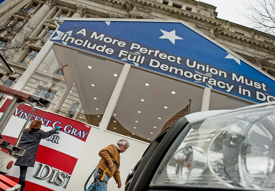 The Answer Coalition case stems from ongoing litigation that has challenged the appropriation of demonstration space for protesters during presidential inaugurations since 2005. (The Washington Times/File)