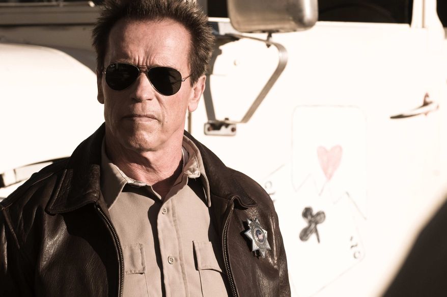** FILE ** This publicity film image released by Lionsgate shows Arnold Schwarzenegger in a scene from, "The Last Stand." (AP Photo/Lionsgate, Merrick Morton, File)