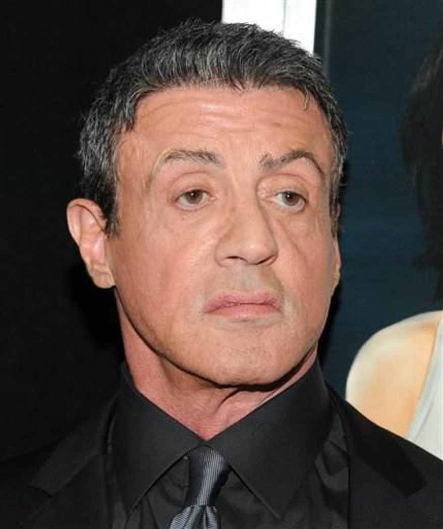 Actor Sylvester Stallone attends the "Bullet To The Head" premiere at AMC Lincoln Square on Tuesday, Jan. 29, 2013 in New York. (Associated Press)
