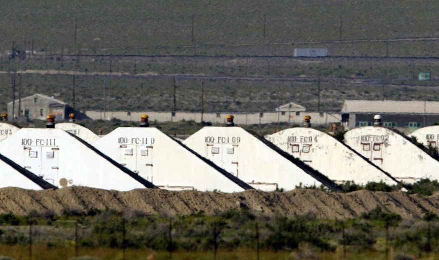 ** FILE ** Storage bunkers at the U.S. Army Depot in Hawthorne, Nev., are pictured in 2005. Seven Marines from a North Carolina unit were killed and several injured in a training accident at the depot, the Marine Corps said on Tuesday, March 19, 2013. The cause of the accident, which occurred shortly before 10 p.m. PST Monday, is under investigation, officials said in a statement from the 2nd Marine Expeditionary Force at Camp LeJeune, N.C. The Hawthorne Army Depot, which stores and disposes of ammunition, is made up of hundreds of buildings spread over more than 230 square miles. (AP Photo/Joe Cavaretta)