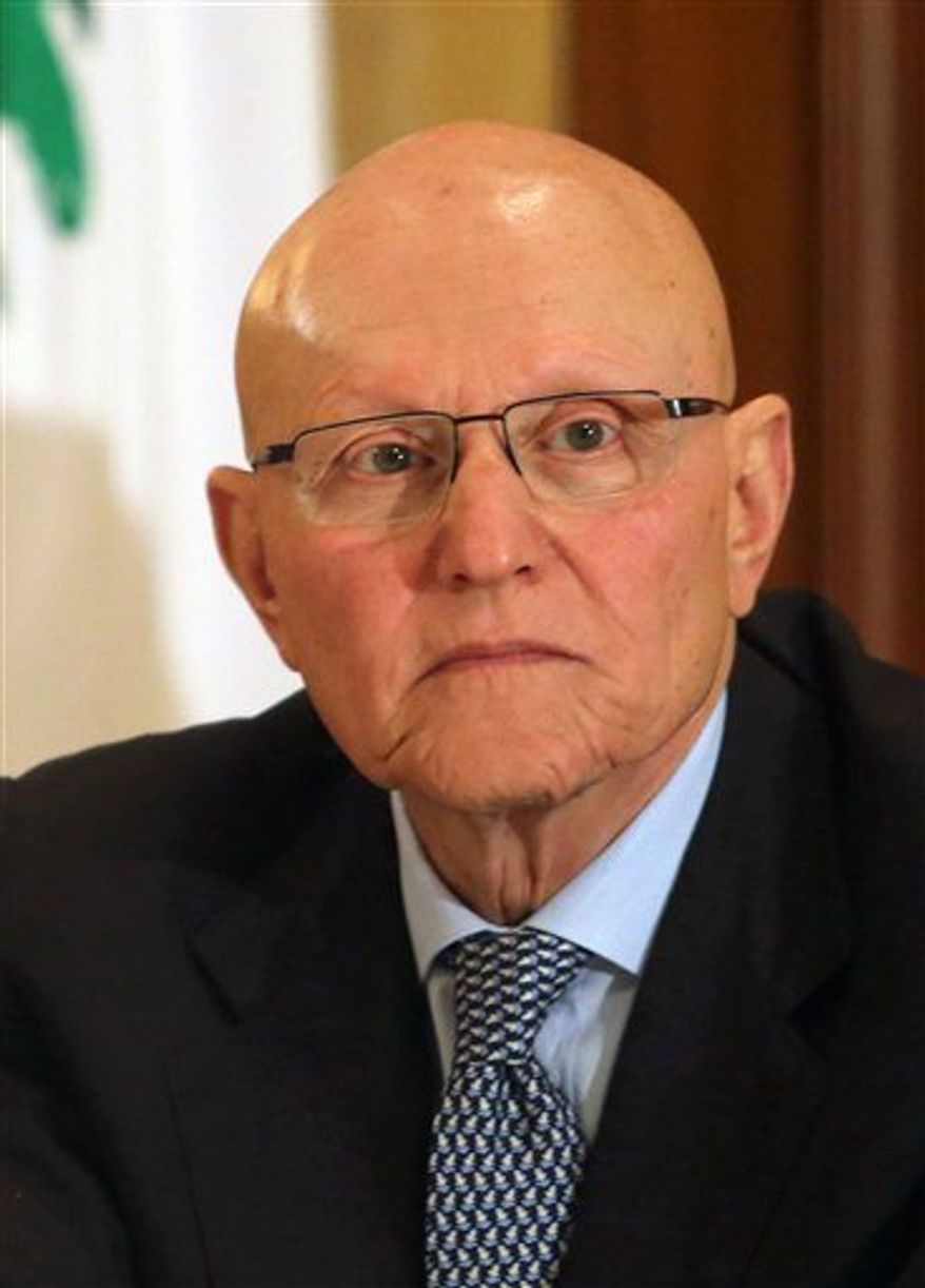 President Michel Suleiman of Lebanon has asked Tammam Salam, shown here on April 4 in Beirut, to form a new Cabinet. He was formerly a member of parliament and the minister of culture. (AP Photo/Ahmad Omar)