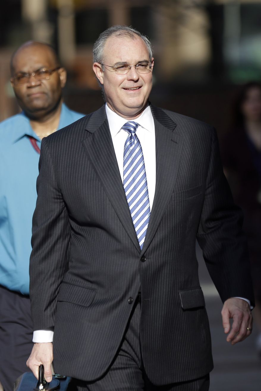 Attorney David Frederick, representing former NFL players, walks to the U.S. Courthouse Tuesday, April 9, 2013, in Philadelphia for a hearing to determine whether the NFL faces years of litigation over concussion-related brain injuries. Thousands of former players have accused league officials of concealing what they knew about the risk of playing after a concussion. The lawsuits allege the league glorified violence as the game became a $9 billion-a-year industry. (AP Photo/Matt Rourke)