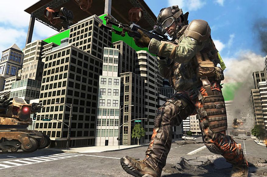 Fight on a Hollywood backlot in the downloadable content (DLC) pack Uprising for the first person shooter Call of Duty: Black Ops II.